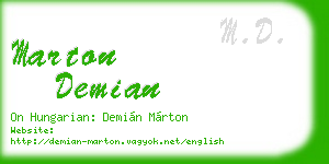 marton demian business card